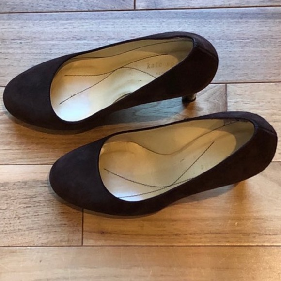 Brown Suede Platform Heels by Kate Spade - Picture 2 of 3